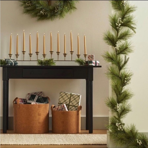 Antiqued Metal Taper Ruffled Candelabra Brass Finish - Hearth & Hand - Picture 3 of 11